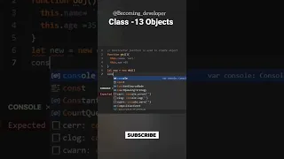 Class - 13 Create Objects Using Constructor Function
