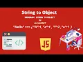 Program to convert String To Object in JavaScript Hindi