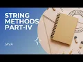 Day77 Java String Methods Part-IV