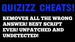 Quizizz Answer Hack Wrong Answer Remover Scipt Update UNDETECTED
