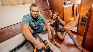 When a LIGHTNING STORM Hits the Anchorage….(Gutting Our Boat) | EE 76