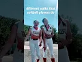 different ways softball girls walk