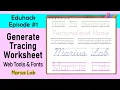 How To Generate Personalized Tracing Worksheets For Kids - Step by Step Guide