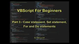 VBScript for Beginners - Part 3