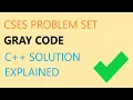 CSES Gray Code C solution Introductory Problems Easiest and most naive way get AC