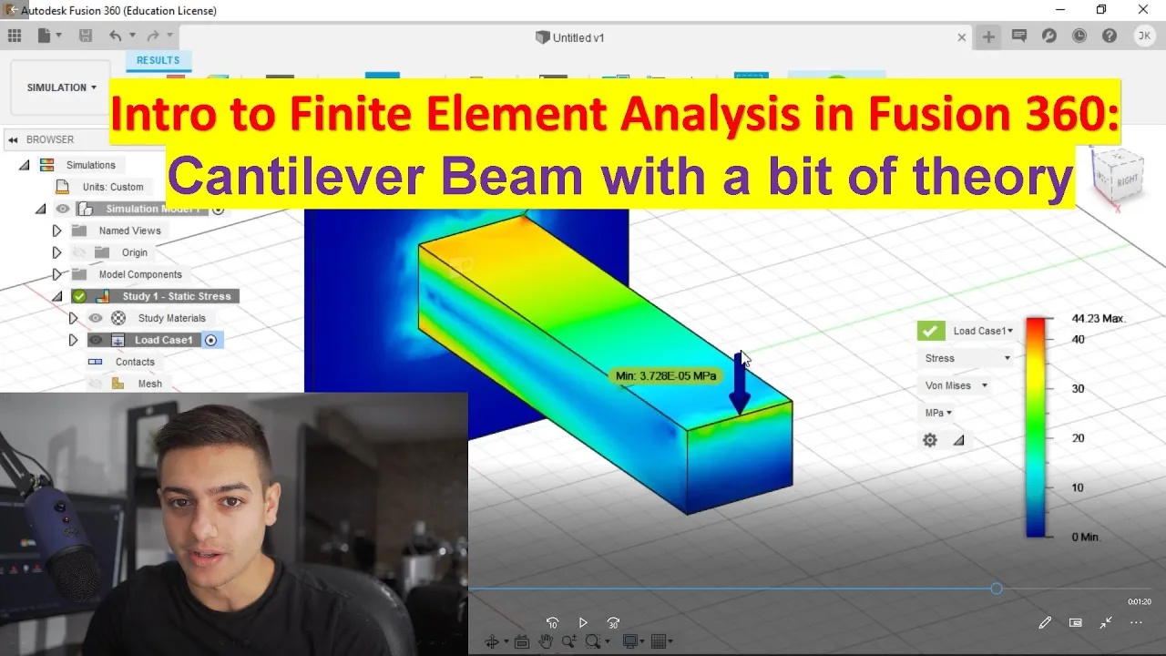 Intro to Finite Element Analysis with Fusion 360 : Cantilever Beam -with a Little Bit of Theory