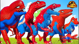 Tyrannosaurus Rex vs Mosasaurus Dinosaur Super Battle in Jurassic World Evolution 2