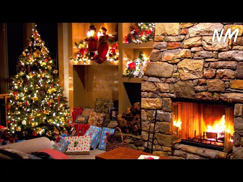 Download MP3 Caminetto con musica rilassante di Natale (4 ore) Suoni del fuoco con musica