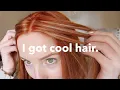 I tried red with blonde Hair transformation