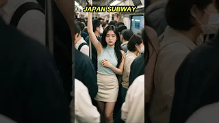 Japanese Girl Trapped In Overcrowded Tokyo Subway During Rush Hour Rush Sabway Japan Shorts 
