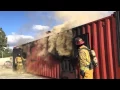 Backdraft Smoke explosion during fire control training
