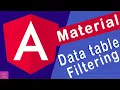 Angular Material Data filtering Search filter Custom filters in data tables Data Tables