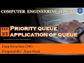 Lec-23 - Priority Queue Representation Applications of Queue Data Structures Computer Engineering