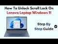 How To Unlock Scroll Lock On Lenovo Laptop Windows 11