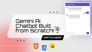 Build a ChatGPT-style AI Chatbot Using Gemini API HTML CSS JavaScript Full Tutorial