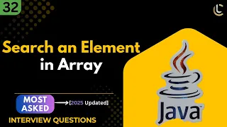 Linear Search in Java Search an Element in Array Java Coding for Beginners Java coding Interview