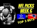 Top 3 NFL Picks - Week 6 Free NFL Picks Today Mac Jones vs Dak Prescott