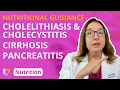 Cholelithiasis Cholecystitis Cirrhosis Pancreatitis Nutritional Guidance LevelUpRN