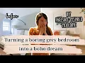 EXTREME BOHO BEDROOM MAKEOVER DIY Parisian-inspired wall moulding