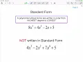 Classifying Adding Subtracting Polynomials