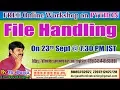 FREE Online Workshop on PYTHON File Handling by DURGA Sir