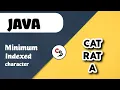 Min indexed character Java C C Javascript Coding Sprint
