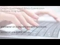 Electronic Filing System Account Set-Up for Statement of Economic Interest SEI Filers