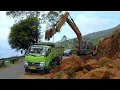 Download Lagu Hitachi Excavator Trucks Digging Widening the Road Corner