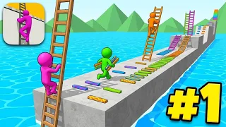 Ladder Master Runner - Climb - Gameplay Walkthrough Part 1 Tutorial NEW Mobile Game (Android,ios)