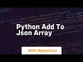 python add to json array