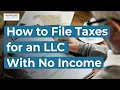 How to File Taxes for an LLC With No Income