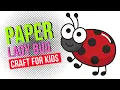 paper LADYBUG Craft for KIDS Free template