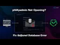 phpMyAdmin Not Opening in aaPanel Fix Database Error on VPS 100 Working
