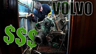 Removing my Seized Over Priced Volvo Penta Engine