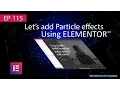 Elementor animated background made easy - Particle JS Effects