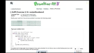Java Practice It 2 14 nestedNumbers3 nested for loops