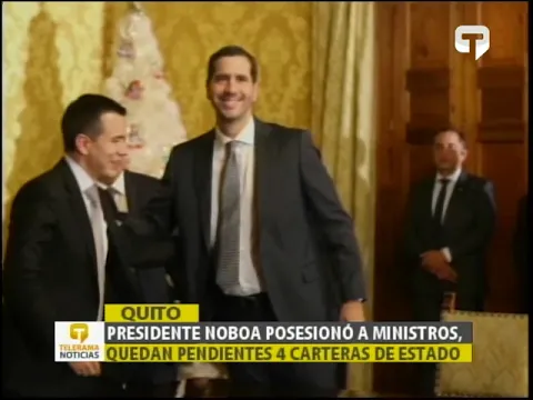 Presidente Noboa posesionó a ministros, quedan pendientes 4 carteras de estado