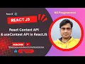 React Context API and useContext API in ReactJS in Hindi ReactJS In Hindi W3 Programmer