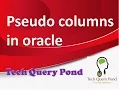 Oracle tutorial Pseudo columns in Oracle PL SQL pseudo column
