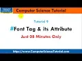 Font Tag in HTML