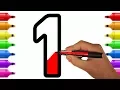 Learn and Color Numbers from 1 - 10 Coloring Book Learn Colors for Kids