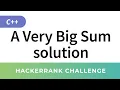 HackerRank C Algorithms A Very Big Sum warmup solution