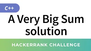 HackerRank C Algorithms A Very Big Sum warmup solution
