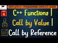 L8 C Functions Call by Value Call by Reference OOPS with C Lectures in Hindi