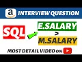 SQL Interview Question Amazon SQL Self Join SQL Tutorial in Hindi