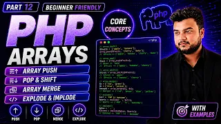 PHP Array Functions in Push Pop Shift Merge Explode Implode Tutorial