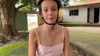 riding a bicycle