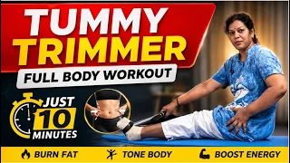 Full Body Workout With Tummy Trimmer - 10 Minutes Practice Will Give You Great Health