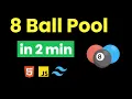 I Built an 8 Ball Pool Game in 2 Min Using Only JavaScript No Canvas