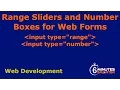 Range Sliders and Number Boxes for a Web Form